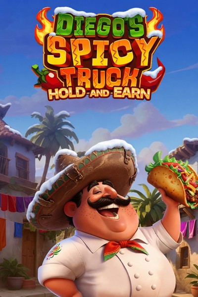 Omslag til spilleautomaten Diego's Spicy Truck i Casinova Casinos lobby