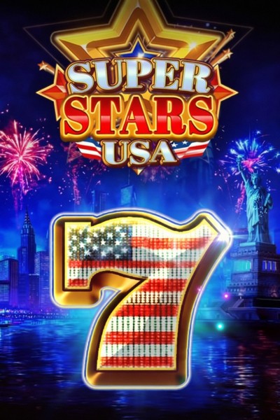 Omslag til spillet Super Stars USA i lobbyen hos Betrepublic Casino