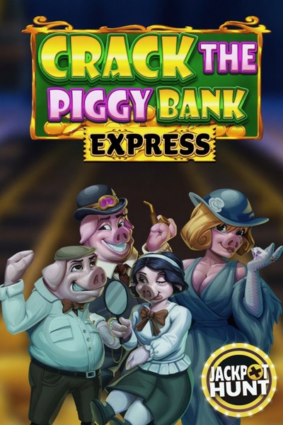 Omslag for spillet Crack The Piggy Bank Express i Kingmaker Casino sin lobby